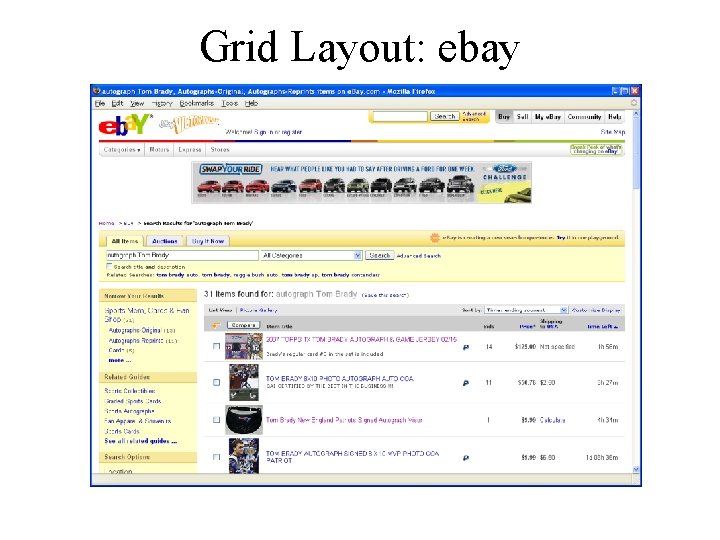 Grid Layout: ebay 