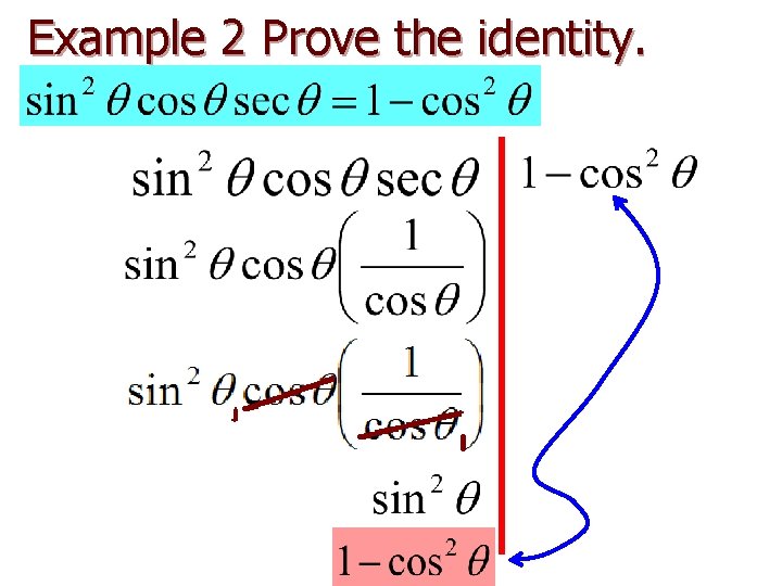 Example 2 Prove the identity. 