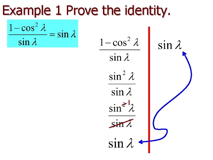 Example 1 Prove the identity. 