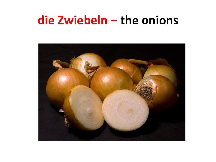 die Zwiebeln – the onions 