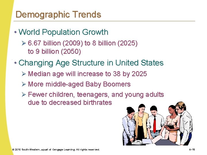 Demographic Trends • World Population Growth Ø 6. 67 billion (2009) to 8 billion