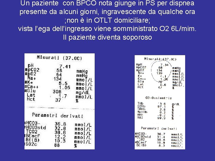 Un paziente con BPCO nota giunge in PS per dispnea presente da alcuni giorni,