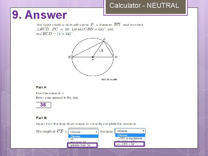 9. Answer 36 Calculator - NEUTRAL 