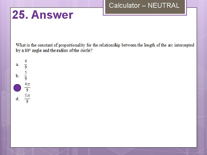 25. Answer Calculator – NEUTRAL 