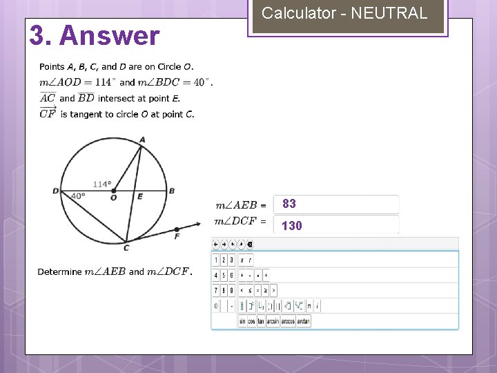 3. Answer Calculator - NEUTRAL 83 130 
