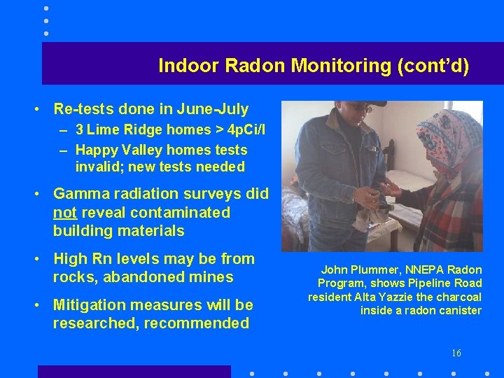 Church Rock Uranium Monitoring Project PROJECT RESULTS 2003