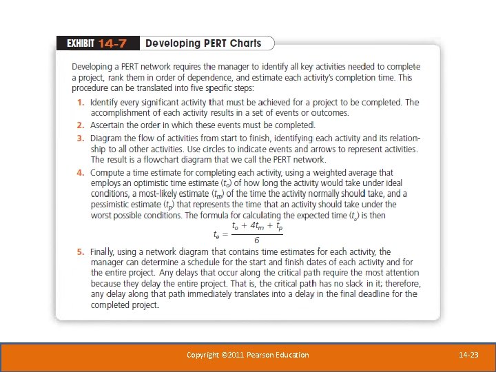 Copyright © 2011 Pearson Education 14 -23 