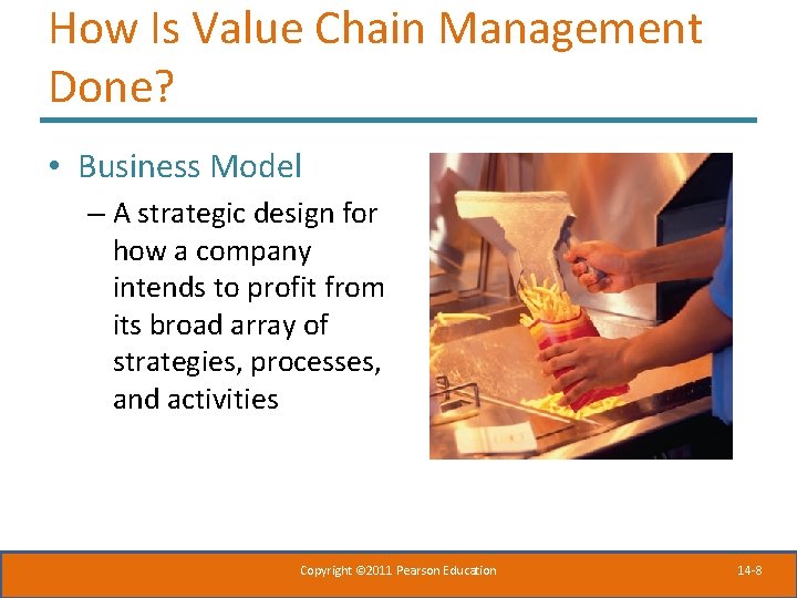 How Is Value Chain Management Done? • Business Model – A strategic design for
