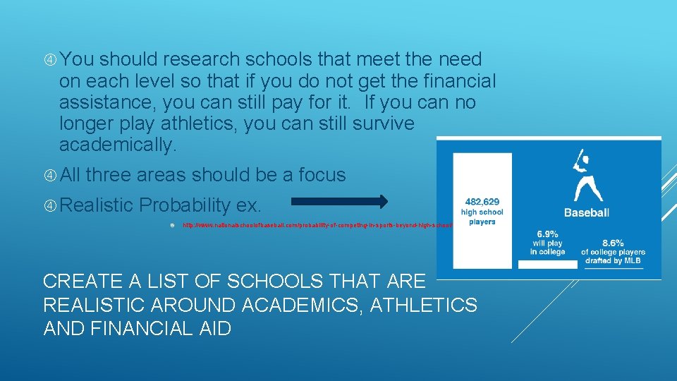 You should research schools that meet the need on each level so that