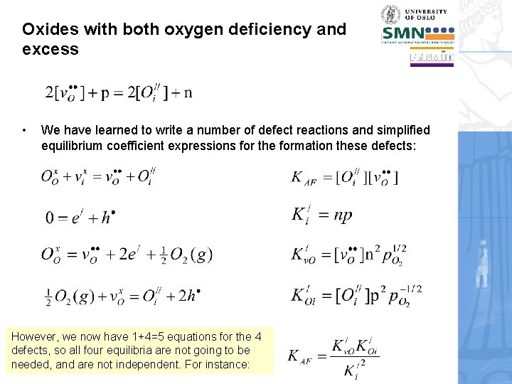 Oxides with both oxygen deficiency and excess • We have learned to write a