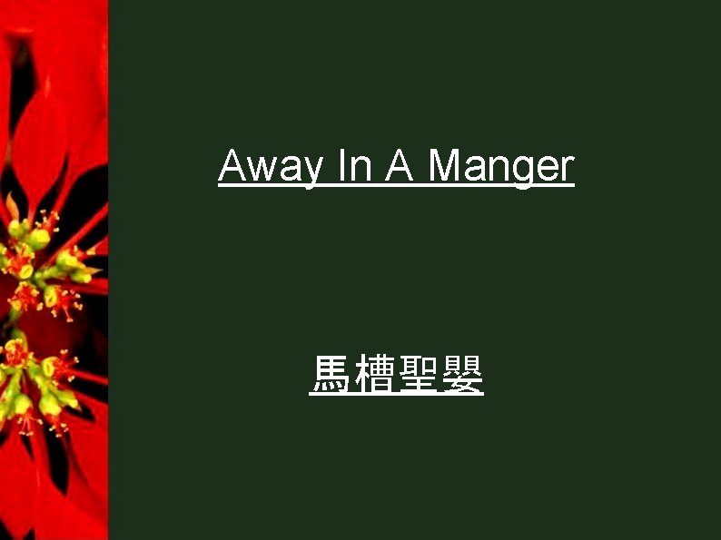 Away In A Manger 馬槽聖嬰 