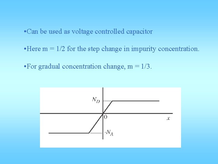  • Can be used as voltage controlled capacitor • Here m = 1/2