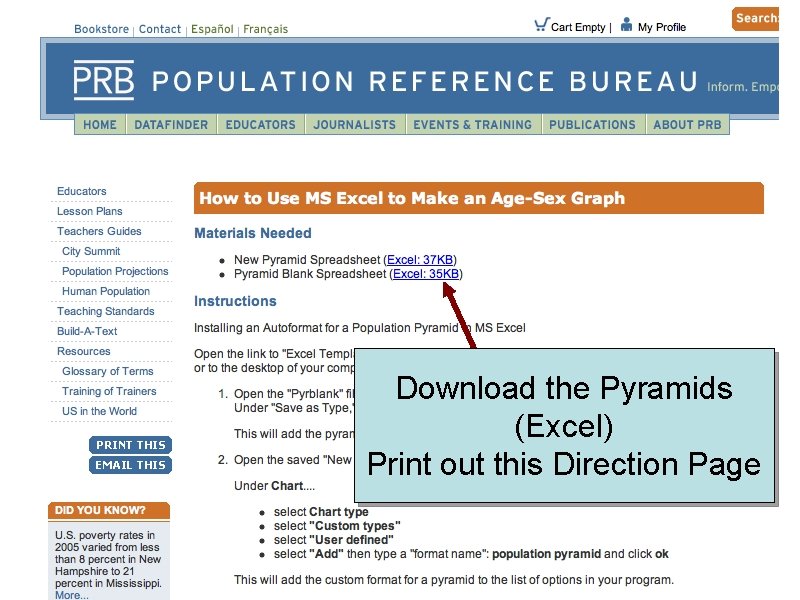 Download the Pyramids (Excel) Print out this Direction Page 