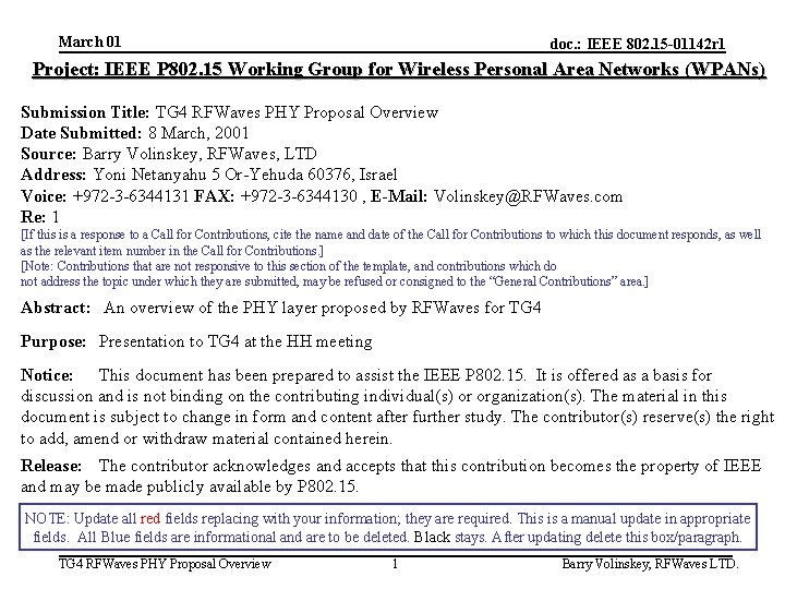 March 01 Doc Ieee 802 15 01142 R