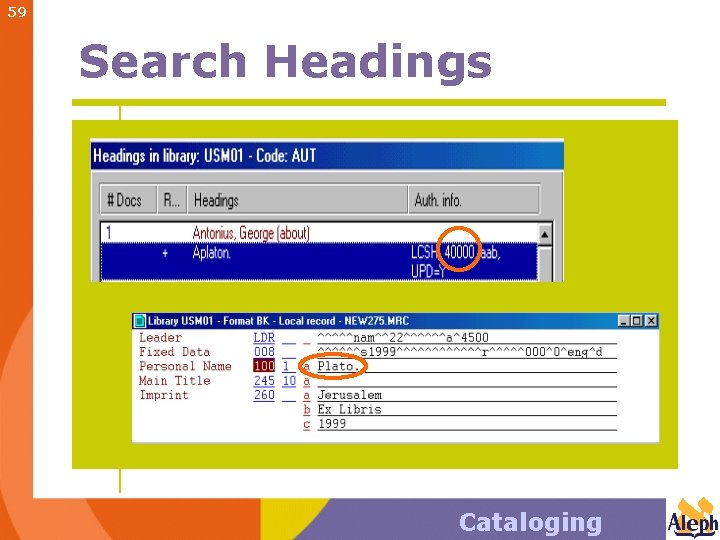 59 Search Headings Cataloging 