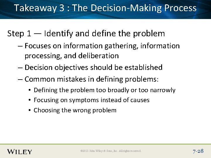 Takeaway 3 : The Process Place Slide Title Text. Decision-Making Here Step 1 —