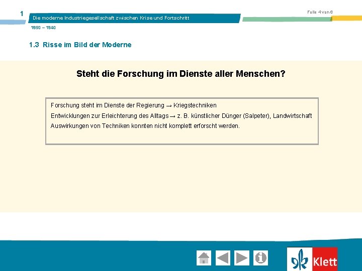 1 Folie 4 von 6 Die moderne Industriegesellschaft zwischen Krise und Fortschritt 1850 –