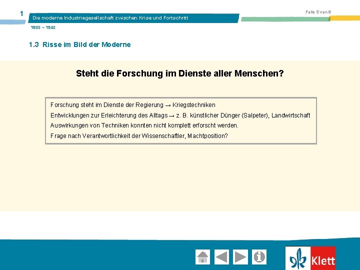 1 Folie 5 von 6 Die moderne Industriegesellschaft zwischen Krise und Fortschritt 1850 –