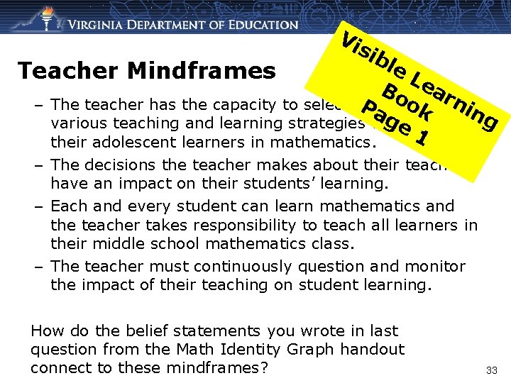 Vi sib le Le Bo ar ok nin – The teacher has the capacity