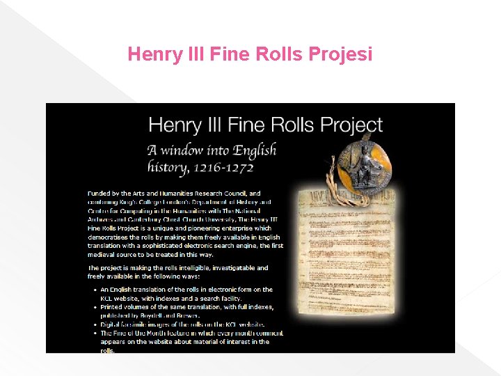 Henry III Fine Rolls Projesi 