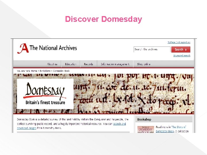 Discover Domesday 