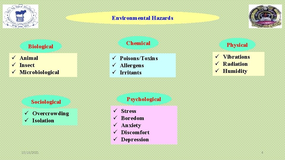 Environmental Hazards Chemical Biological ü Animal ü Insect ü Microbiological ü Poisons/Toxins ü Allergens Environmental Hazards Chemical Biological ü Animal ü Insect ü Microbiological ü Poisons/Toxins ü Allergens