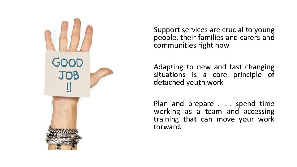 Support services are crucial to young people, their families and carers and communities right