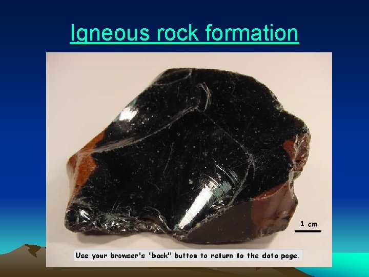 Igneous rock formation 