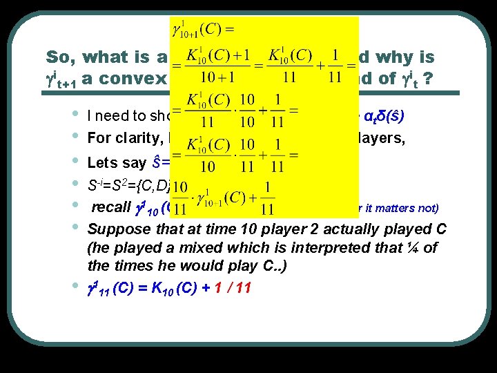 So, what is a point mass on ŝ-i and why is it+1 a convex