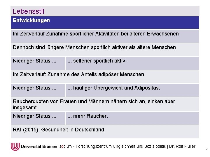 Lebensstil Entwicklungen Im Zeitverlauf Zunahme sportlicher Aktivitäten bei älteren Erwachsenen Dennoch sind jüngere Menschen