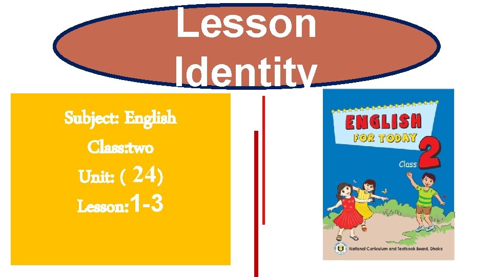 Lesson Identity Subject: English Class: two Unit: ( 24) Lesson: 1 -3 