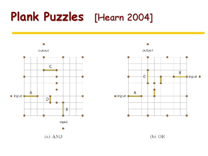 Plank Puzzles [Hearn 2004] 