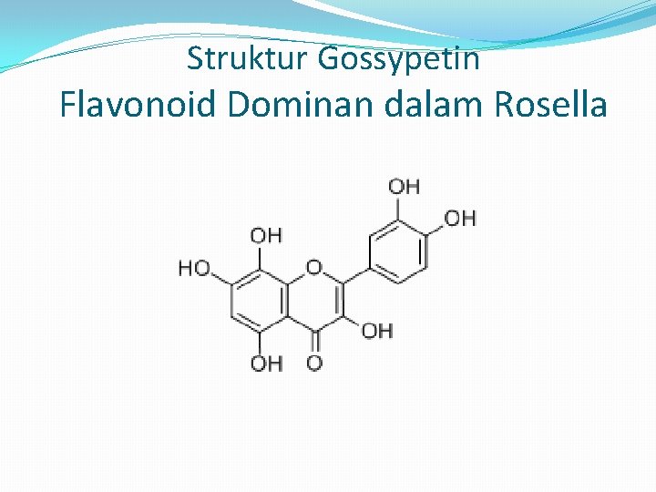 Struktur Gossypetin Flavonoid Dominan dalam Rosella 