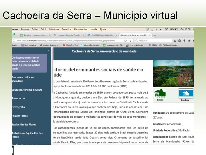 Cachoeira da Serra – Município virtual 
