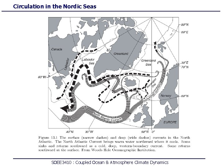 Circulation in the Nordic Seas SOEE 3410 : Coupled Ocean & Atmosphere Climate Dynamics