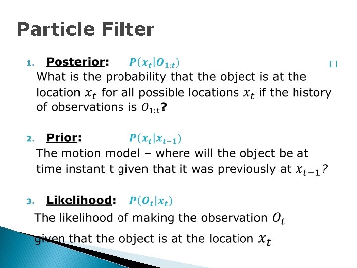 Particle Filter � 