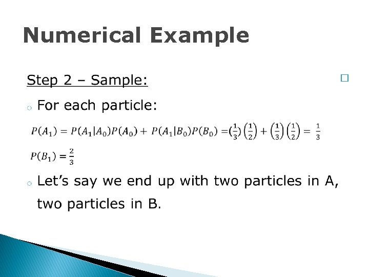 Numerical Example � 