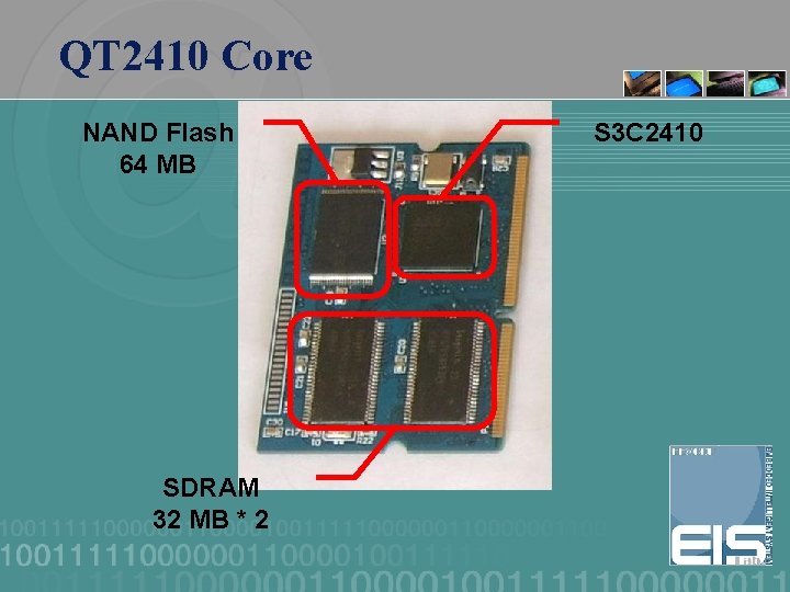 QT 2410 Core NAND Flash 64 MB SDRAM 32 MB * 2 S 3