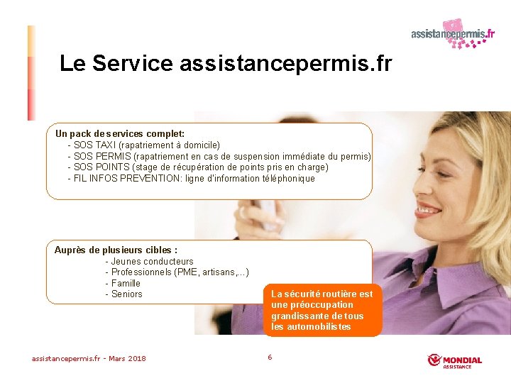 Le Service assistancepermis. fr Un pack de services complet: - SOS TAXI (rapatriement à