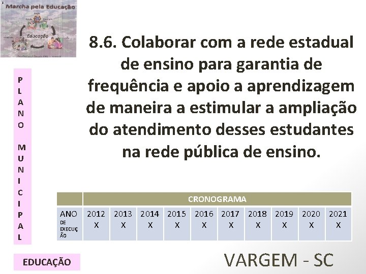 8. 6. Colaborar com a rede estadual de ensino para garantia de frequência e