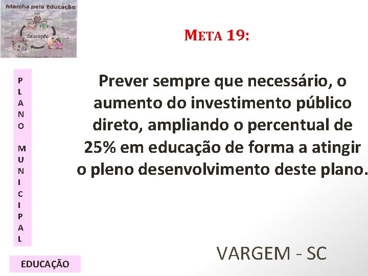 META 19: P L A N O M U N I C I P