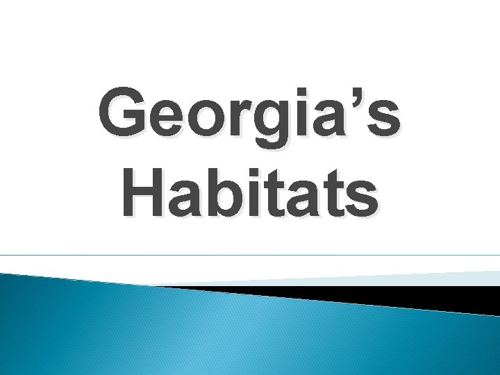 Georgia’s Habitats 