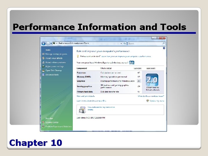 Performance Information and Tools Chapter 10 