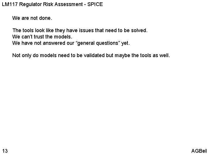 LM 117 Regulator Risk Assessment - SPICE We are not done. The tools look