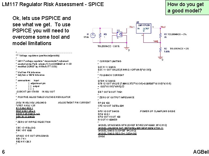 LM 117 Regulator Risk Assessment - SPICE How do you get a good model?
