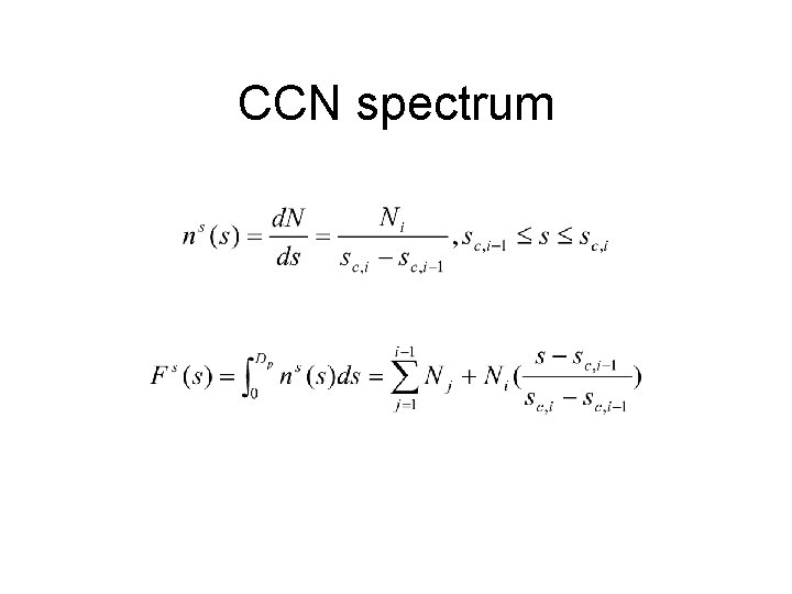 CCN spectrum 