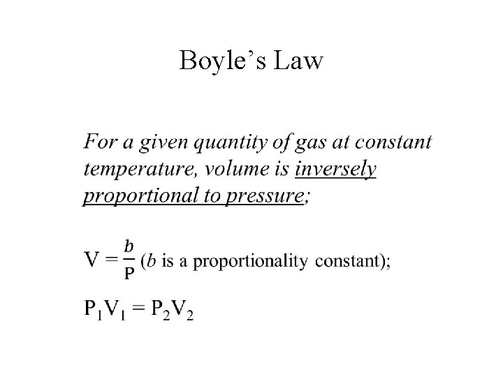 Boyle’s Law • 