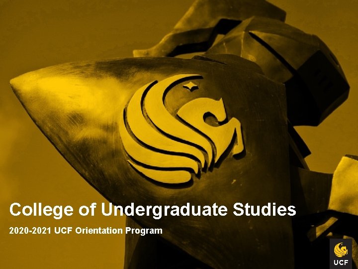 College of Undergraduate Studies 2020 -2021 UCF Orientation Program 