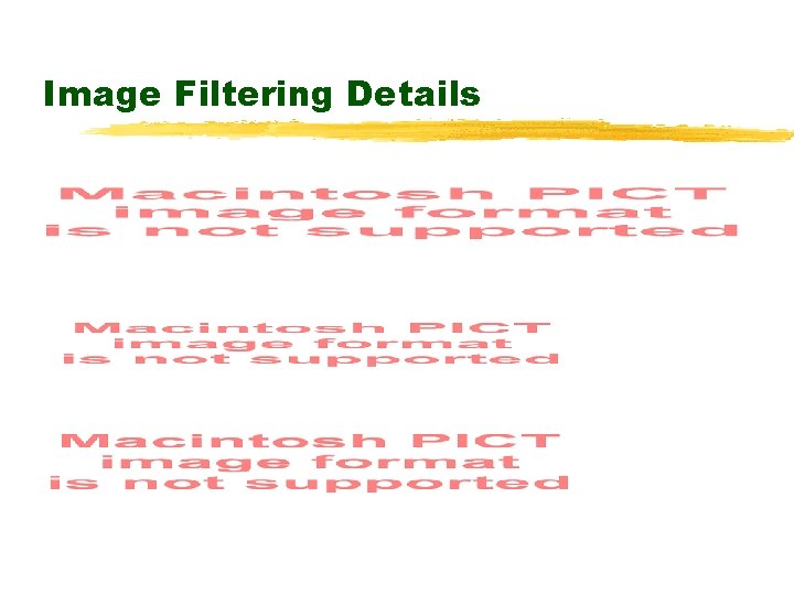 Image Filtering Details 