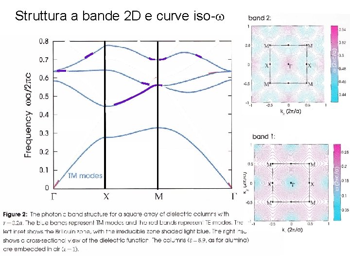 Struttura a bande 2 D e curve iso-w 